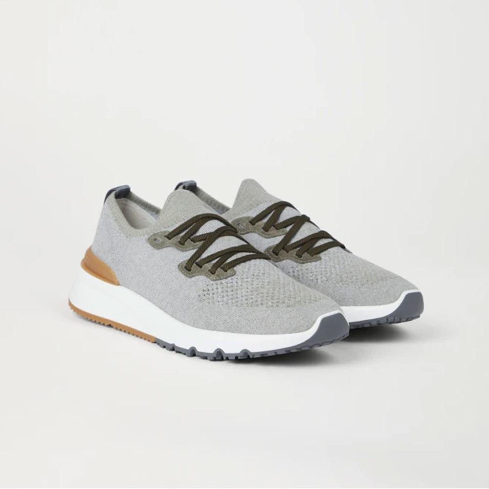 Cotton Chiné Knit Runners from Brunello Cucinelli Mens at GARYS