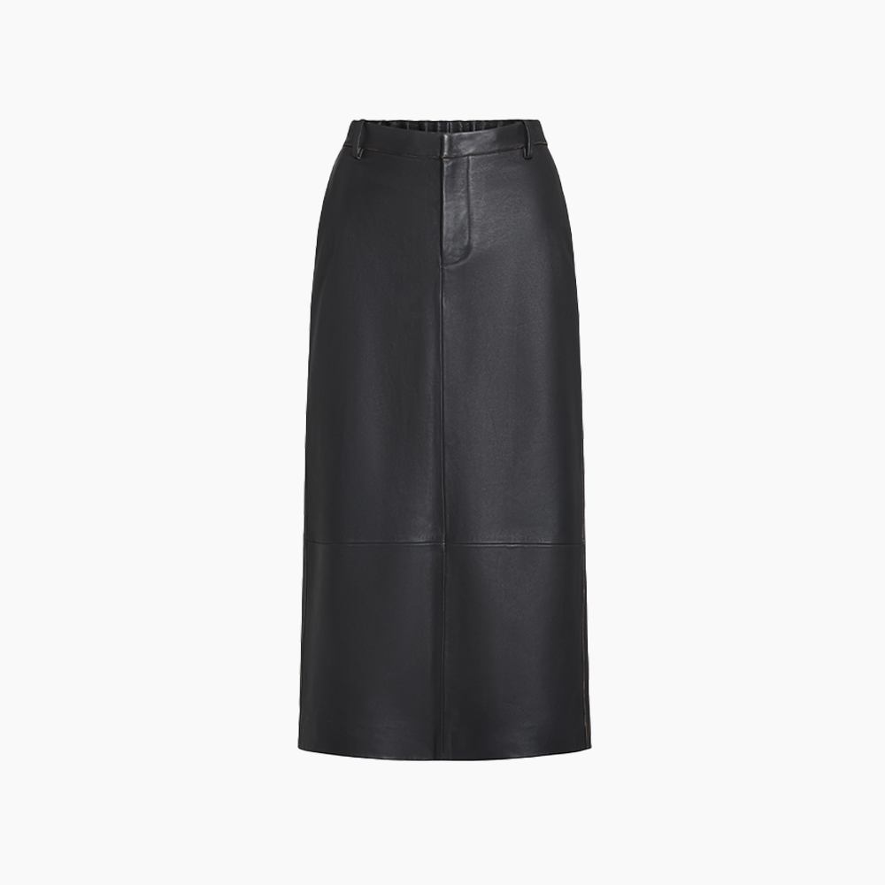 Leather Mid-Rise Pencil Skirt from Vince