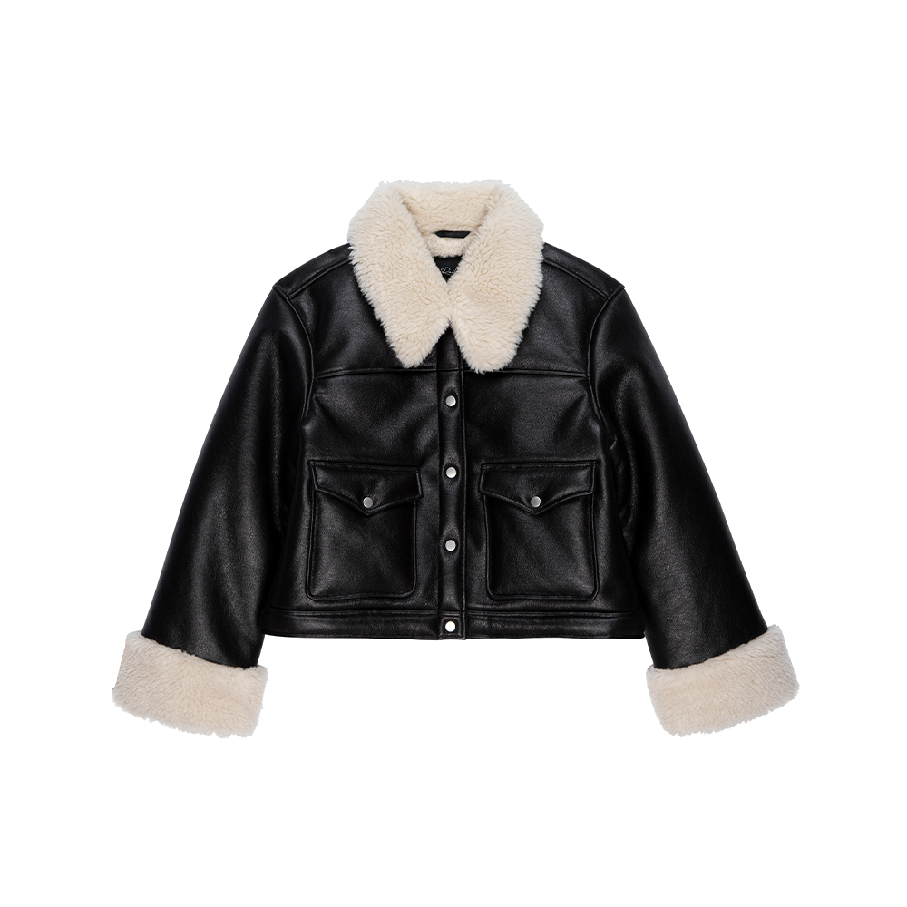 Imani Faux Leather Jacket from Rails